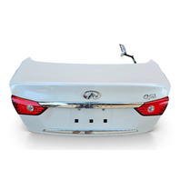 2014-2018 Infiniti Q50 Trunk Deck Lid Tail Gate White, H430M-4HBMA, F057, OEM, 2014, 2015, 2015, 2016, 2017, 2018