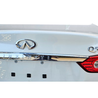 2014-2018 Infiniti Q50 Trunk Deck Lid Tail Gate White, H430M-4HBMA, F057, OEM, 2014, 2015, 2015, 2016, 2017, 2018