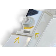 2014-2018 Infiniti Q50 Rear Bumper Cover W/Parking Sensors White, 85022-4GA0H, F057, OEM, 2014, 2015, 2016, 2017, 2018