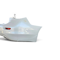 2014-2018 Infiniti Q50 Rear Bumper Cover W/Parking Sensors White, 85022-4GA0H, F057, OEM, 2014, 2015, 2016, 2017, 2018