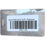 2014-2023 Infiniti Q50 Master Brake Cylinder Kit, D6010-4GK7A, F057, OEM, 2014, 2015, 2016, 2017, 2018, 2019, 2020, 2021, 2022, 2023
