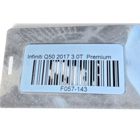 2016-2023 Infiniti Q50 Electrical Alternator Generator, 23100-4HK6A, F057, OEM, 2016, 2017, 2018, 2019, 2020, 2021, 2022, 2023