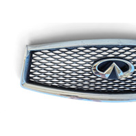 2014-2018 Infiniti Q50 Front Bumper Grill Grille Chrome, 62310-4HB1B, F057, OEM, 2014, 2015, 2016, 2017, 2018