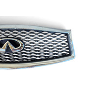 2014-2018 Infiniti Q50 Front Bumper Grill Grille Chrome, 62310-4HB1B, F057, OEM, 2014, 2015, 2016, 2017, 2018
