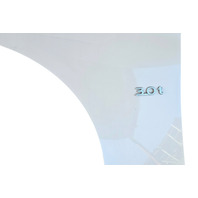 2014-2023 Infiniti Q50 Front Fender Left/Driver w/Molding White, F3101-4HKMA, F057, OEM, 2014, 2015, 2016, 2017, 2018, 2019, 2020, 2021, 2022, 2023