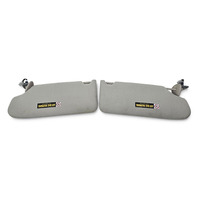 2007-2008 Acura TL Sun Visor Sunvisor Left/Right Set Gray Grey 83230-SEP-A02ZE, F059, OEM, 2007, 2008