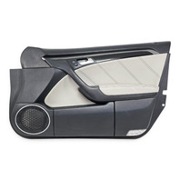 2007-2008 Acura TL Type-S Front Right Door Panel Trim Black/Gray, 83536-SEP-A13ZB, F059, OEM, 2007, 2008