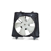 Honda HR-V HRV 16-21 Left Condenser Radiator Cooling Fan w/ Shroud, 38616-5R1-003, 19015-51B-H01, RNDM, OEM, 2016, 2017, 2018, 2019, 2020, 2021