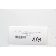 Toyota 4Runner 03-09 Alloy Wheel, Rim Disc, 5 Spoke 17 Inch #17, A819, OEM, 2003, 2004, 2005, 2006, 2007, 2008, 2009