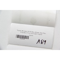 Toyota 4Runner 03-09 Alloy Wheel, Rim Disc, 5 Spoke 17 Inch #16 4261135270, A819, OEM, 2003, 2004, 2005, 2006, 2007, 2008, 2009