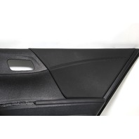 Honda Accord 13-17 EX Door Panel Trim, Rear Right Black Leather 83750-T2F-A61, A828, OEM, 2013, 2014, 2015, 2016, 2017