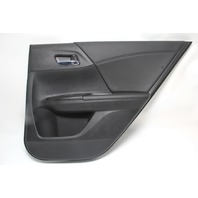 Honda Accord 13-15 Sedan Door Panel Trim, Rear Right Black Leather 83750-T2F-A61, A820, OEM, 2013, 2014, 2015