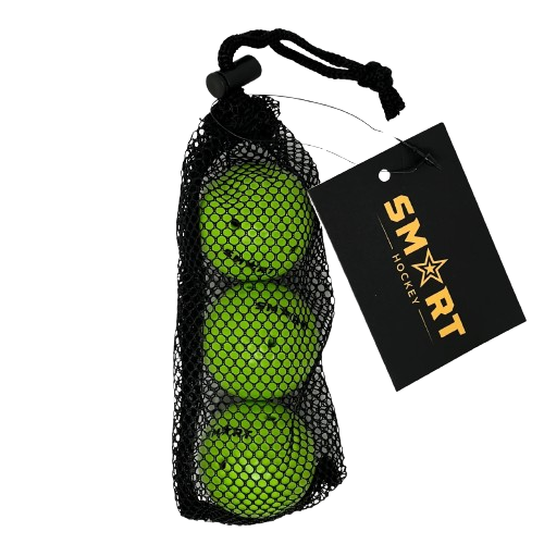 Smart Hockey Off-Ice Mini Training Stick Handling Balls Weight - 3oz. (Neon Green) 3 Pack