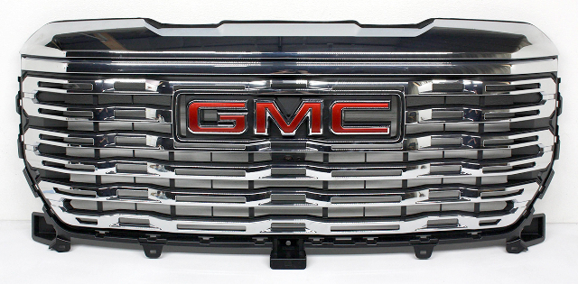 Blemished Comes as shown. FITMENT NOTES: Upper main grille, chrome bars with red GMC emblem, with Camera option. WARNING: For proper functionality, system may require dealer level programming after installation. May have other minor imperfections. Please match part numbers before purchasing.** ### Photos ![