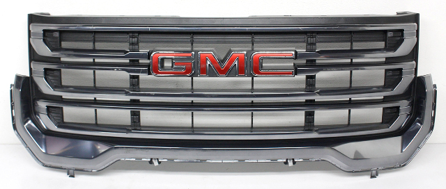 Blemished Side retainer mount is missing. Emblem is included. FITMENT NOTES: Upper Grille, Black Chrome finish. ONLY for AT4 models w/OUT surround view option. May have other minor imperfections. The color of the part can look different, on different monitors. Please match part numbers and double check the color before purchasing.** ### Photos ![