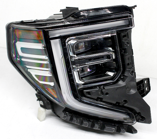 Blemished Right headlamp, LED type. ONLY for Denali models. WARNING: For proper functionality, system may require dealer level programming after installation. Lens surface may have marks. May have other minor imperfections. Please match part numbers before purchasing.** ### Photos ![