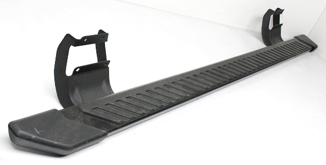 Blemished Brackets included. FITMENT NOTES: Frame mounted side running boards. Black finish type w/OUT illumination. ONLY for Crew Cab models. NOTE: Item is large and heavy and may require freight company transport. Please be prepared to provide a commercial address with loading dock. May have other minor imperfections. The color of the part can look different, on different monitors. Please match part numbers and double check the color before purchasing.** ### Photos ![