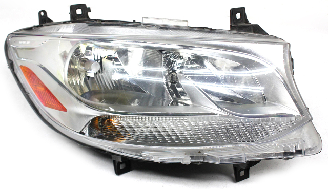 Blemished FITMENT NOTES: Right (passenger) side headlamp, Halogen type. ONLY for Passenger and Cargo models. Does NOT fit Cab & Chassis models. Lens surface may have marks. May have other minor imperfections. Please match part numbers before purchasing.** ### Photos ![