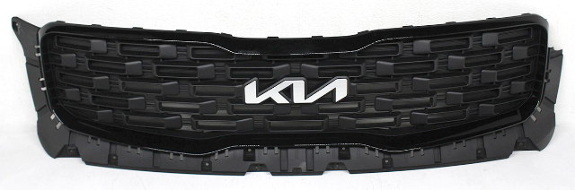 8639② OEM Upper Grille Insert For KIA Telluride Nightfall Gloss Black