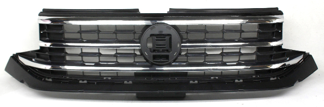 Blemished Missing lower trim. Emblem NOT included. FITMENT NOTES: W/o R-line grille, w/chrome grille bars. With silver lower grille surround. Upper grille. Without camera type. May have other minor imperfections. It may have marks from storage and handling but overall in excellent working condition. Multiple similar items in stock; item received may not be exactly as pictured but will be as described. Please match part numbers before purchasing.** ### Photos ![