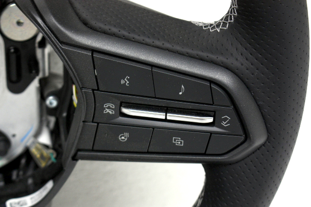 85736265 OEM Black Leather Gray Stitch Steering Wheel Base For