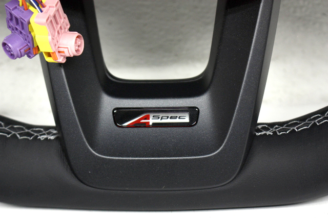てあ 85736265 OEM Black Leather Gray Stitch Steering Wheel Base For