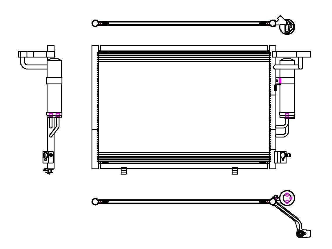 Aluminum Front A/C Condenser Direct Fit