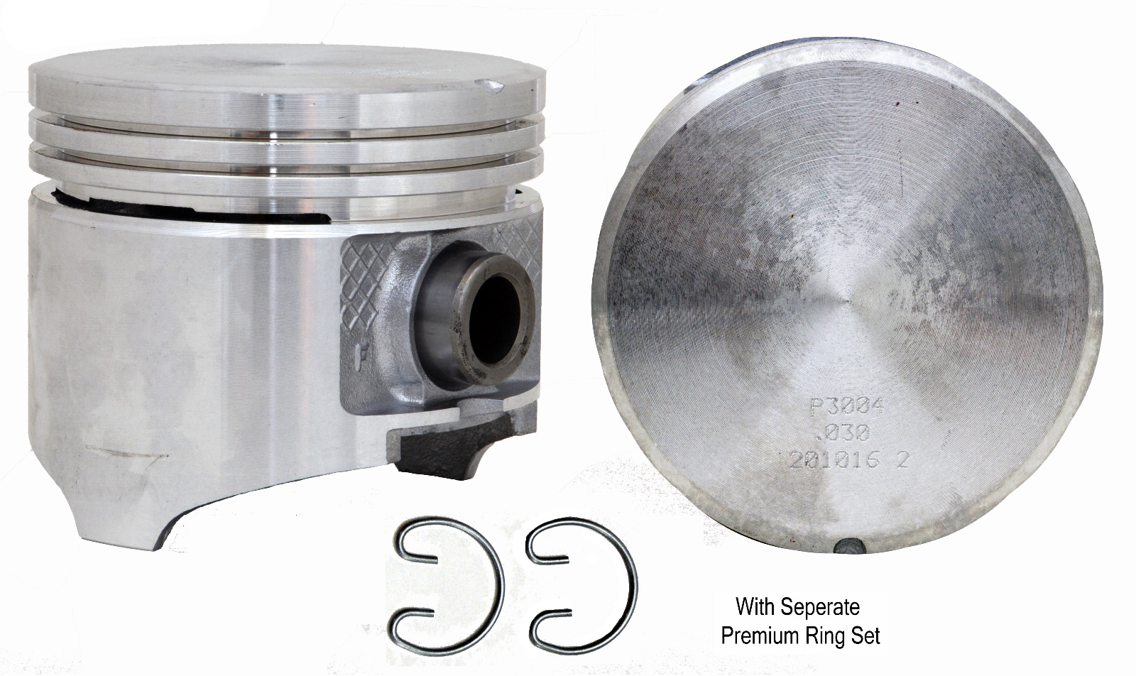 EngineTech Piston Set with Rings Pack of 8 .040in 1.00mm Oversize .040in 1.00mm Oversize  Direct Fit