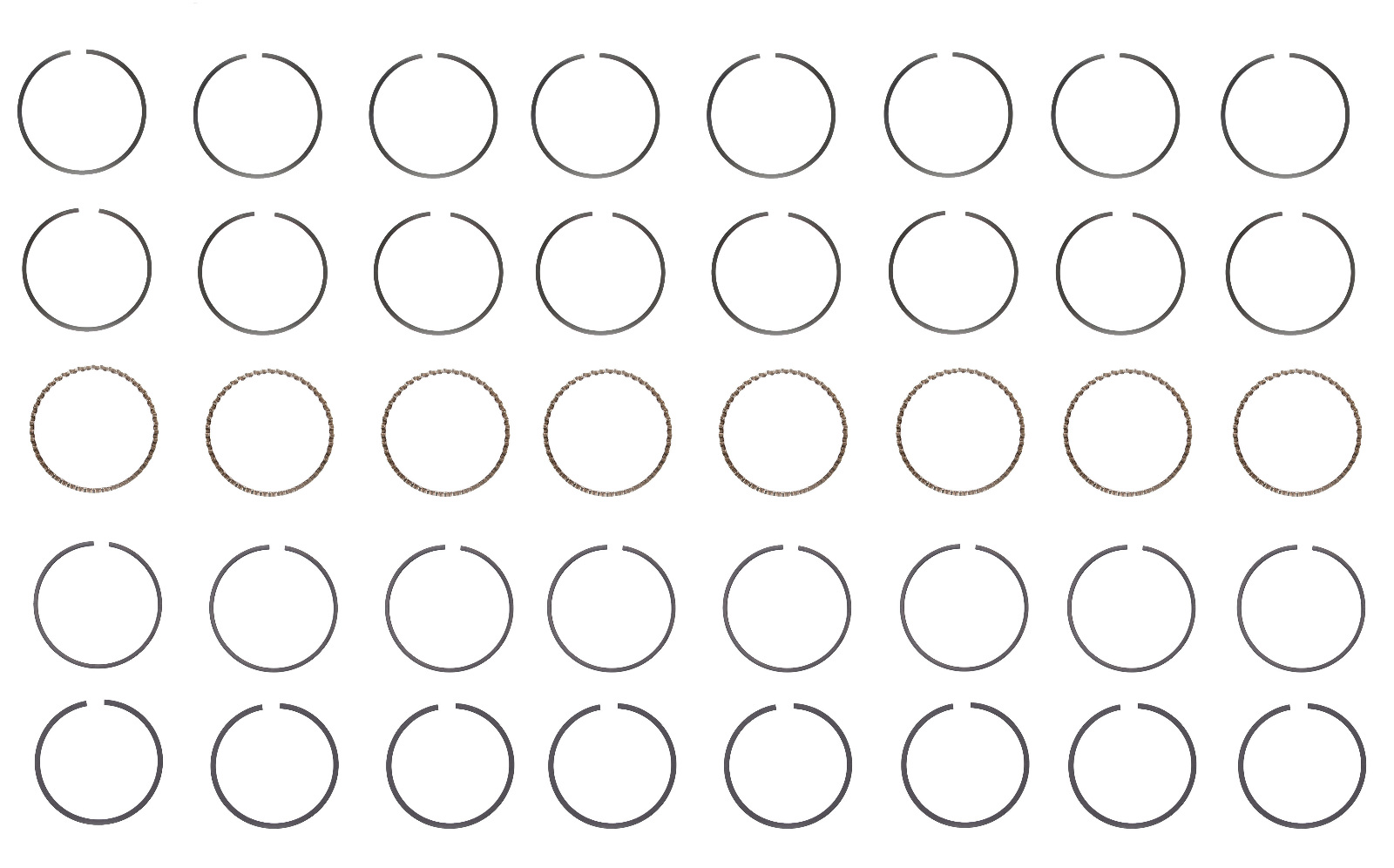 EngineTech Piston Ring Set for 1 Engine .50mm .020in Oversize .50mm .020in Oversize  Direct Fit