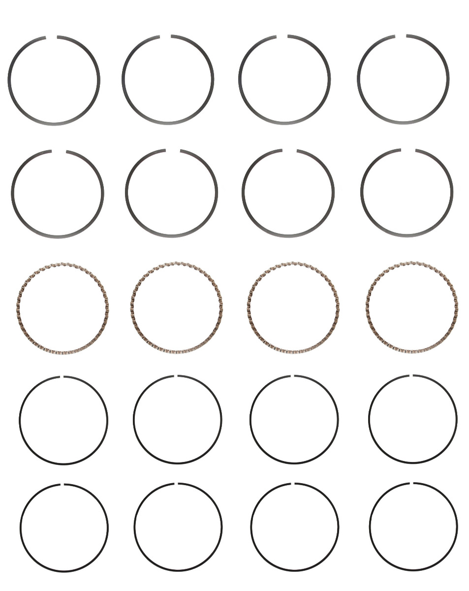 EngineTech Piston Ring Set for 1 Engine Standard Size  Standard Size