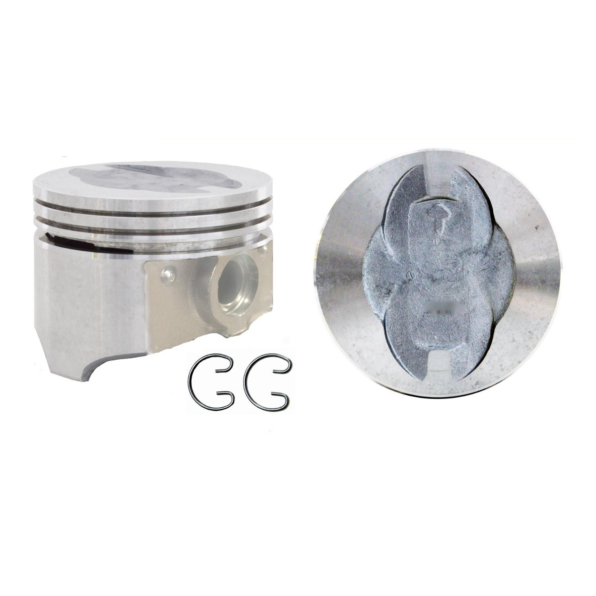 EngineTech Piston Set Pack of 8 .060in 1.52mm Oversize .060in 1.52mm Oversize  with Wrist Pins Direct Fit