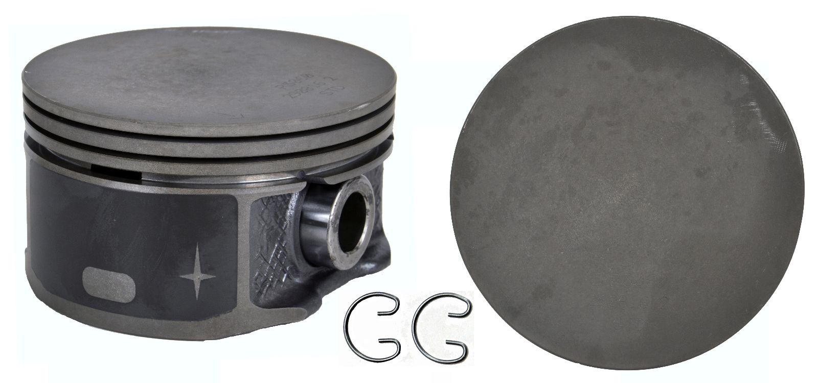 EngineTech Piston Set Pack of 8 Standard Size Standard Size  with Wrist Pins Direct Fit