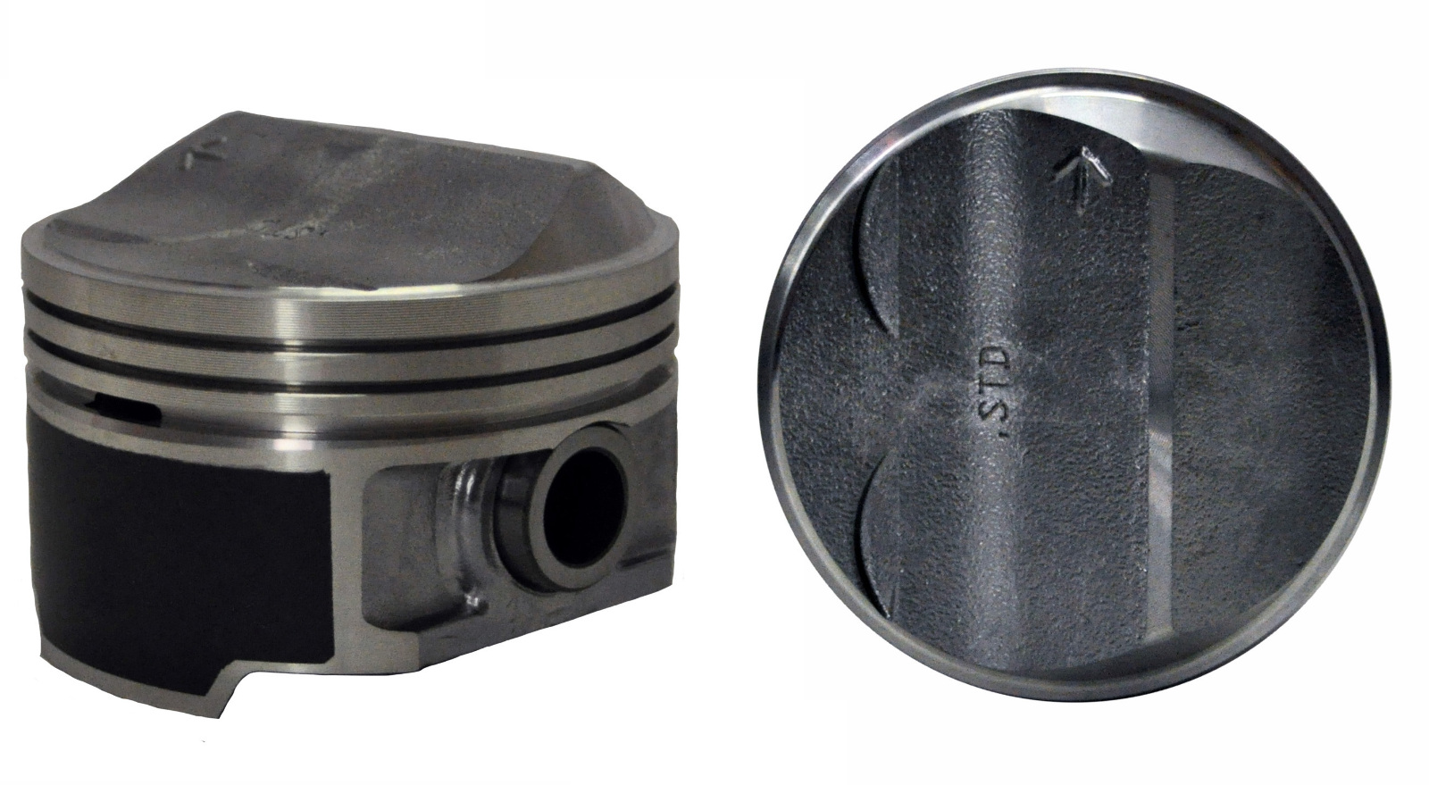 EngineTech Piston Set Pack of 4 .50mm .020in Oversize .50mm .020in Oversize  with Wrist Pins Direct Fit