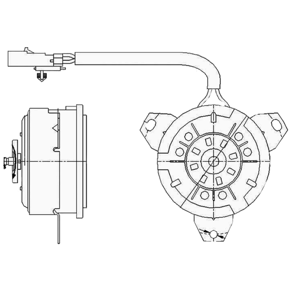 GPD 2312200 Cooling Fan Motor fits 2001-2006 Chrysler PT Cruiser Left
