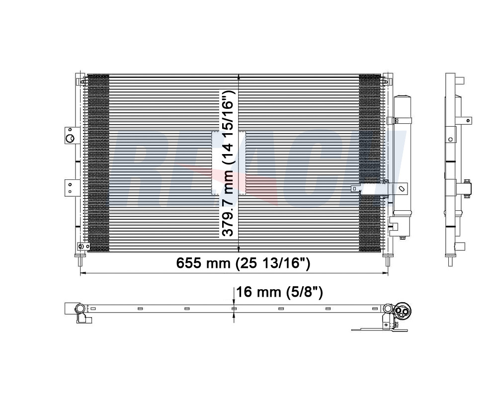 Reach 31-3525 A/C Condenser fits 2006-2011 Acura CSX 06-11 Honda Civic