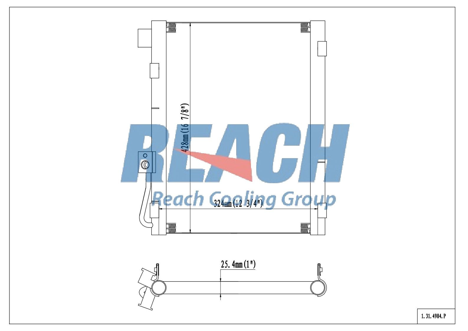 Reach 31-4984 A/C Condenser fits 2002-2008 Dodge Ram 1500 03-08 Dodge Ram 2500