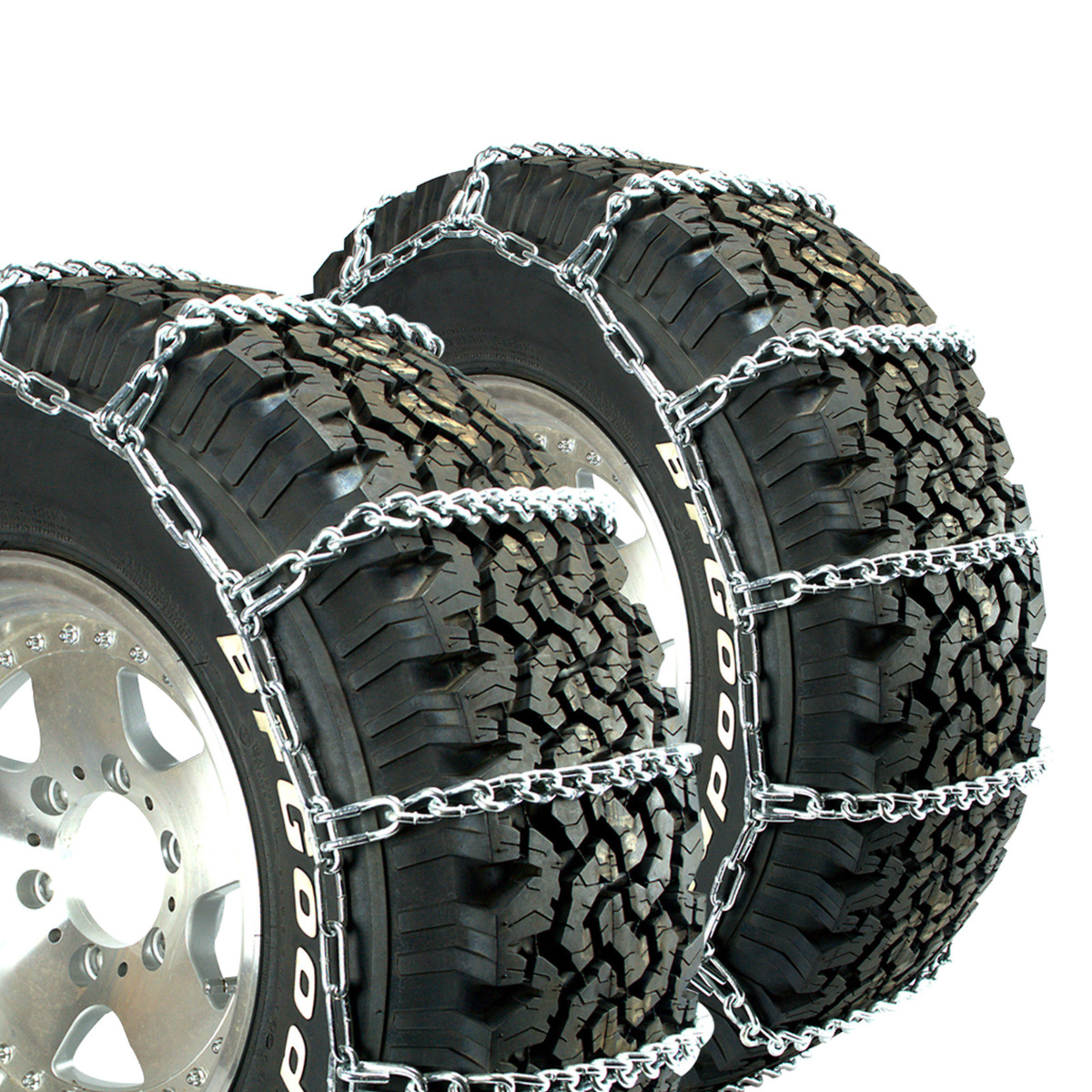 スノーボード transil Titan Truck Link Tire Chains On Road Snow/Ice 8mm 295/80