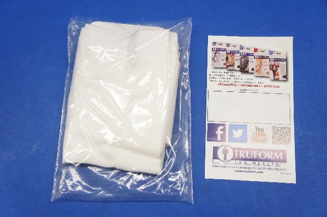 Truform 8865WH-3L 3X-Large size Compression Stocking Soft Top Closed Toe 20-30 mmHg