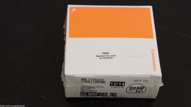 Smith&Nephew 71302200 Cobalt Chrome 12/14 Taper Femoral Head