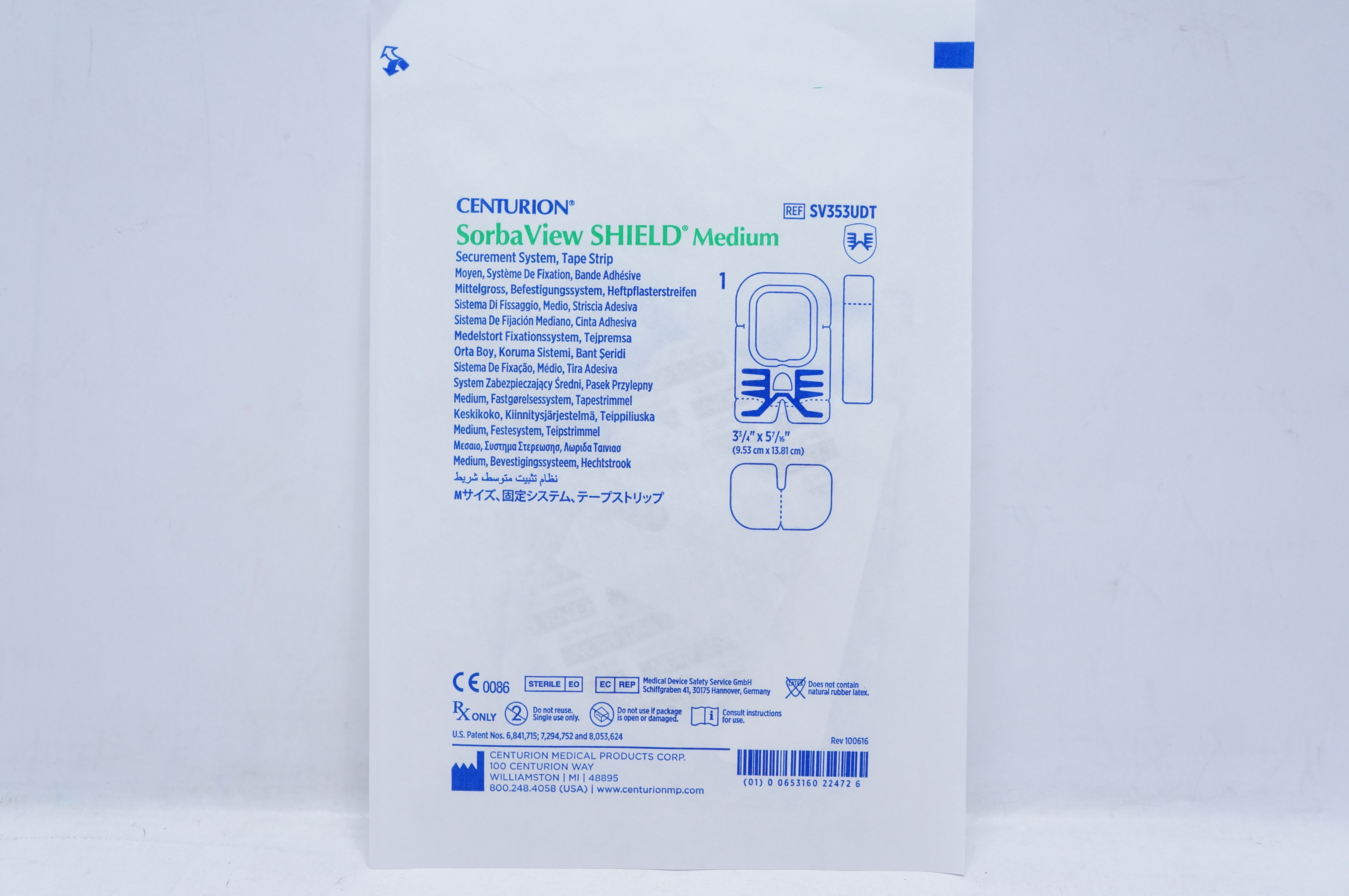 Centurion SV353UDT Medium SorbaView Shield System - Box of 100