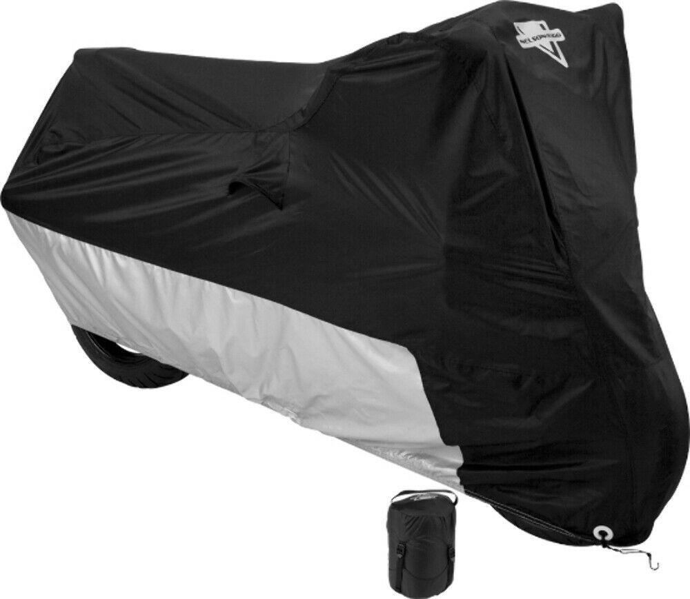 Nelson-Rigg Black/Silver Deluxe All Season Motorcycle Cover Large MC-904-03-LG