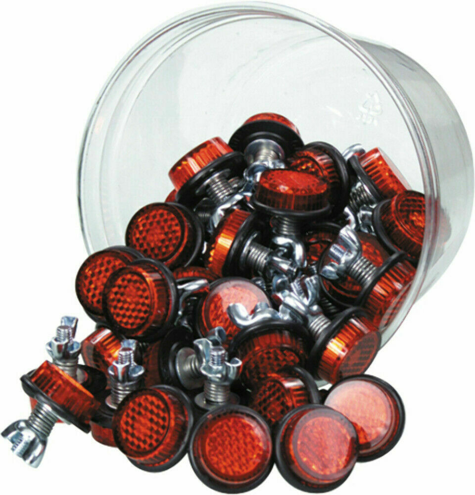 Chris Products Mini-Reflectors Amber 40/PK CH40A