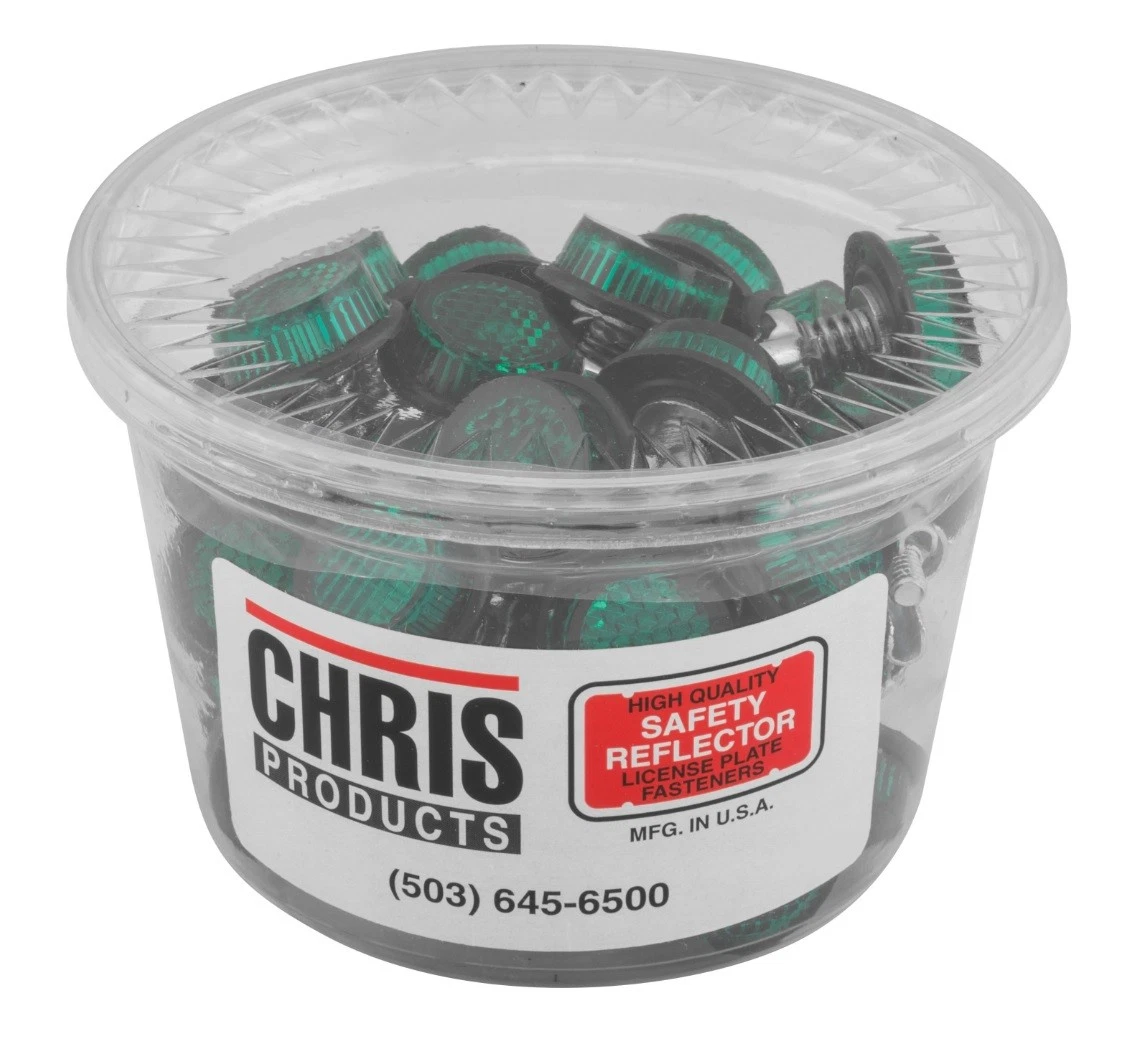 Chris Products Mini-Reflectors Green 40/PK CH40G