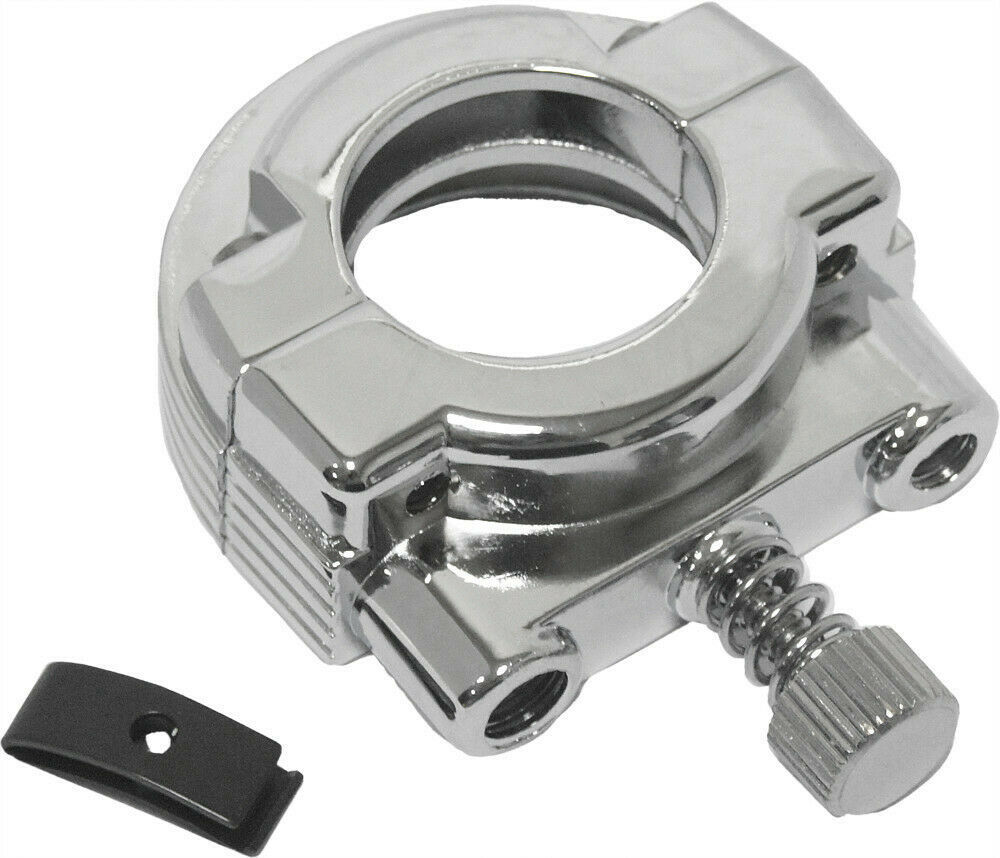 Chrome Dual Throttle Cable Clamp Universal Fit for Harley Davidson