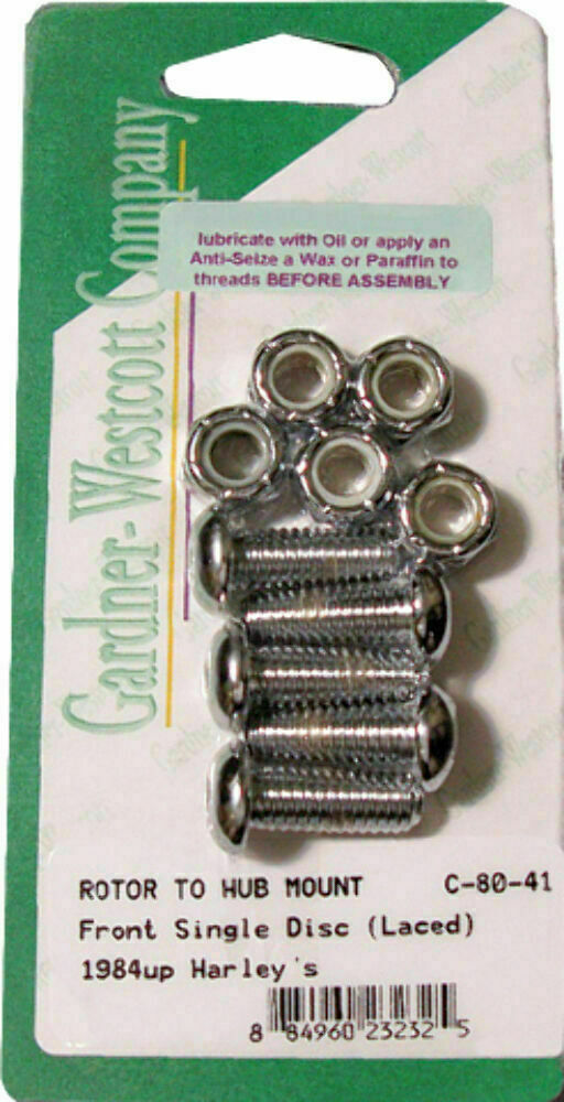 Gardnerwestcott Front Brake Rotor Allen Bolts Chrome C-80-41