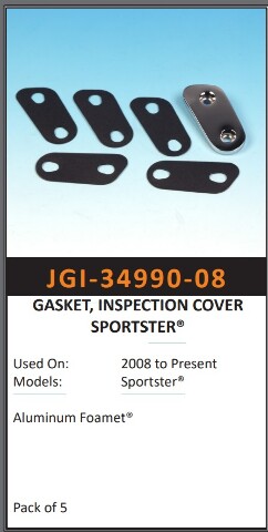 2008-2022 Harley-Davidson XL Inspection Cover Gasket JGI-34990-08 5-Pack 2008-2022 Harley-Davidson XL Inspection Cover Gasket JGI-34990-08 5-Pack