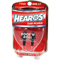 Hearos 309 Rock 'n Roll Series Ear Plugs - NRR 27 High Decibal Protection 1-Pair 27-9001-WPS