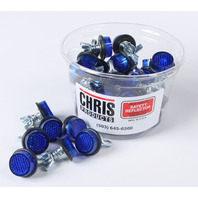 Chris Products Mini-Reflectors Blue 40/PK CH40B