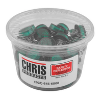 Chris Products Mini-Reflectors Green 40/PK CH40G