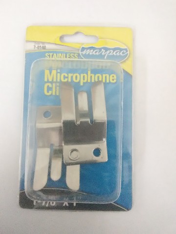 2PK Marpac EL020300 Microphone Clip Holder VHF Radio Stain Steel Boat Marine MD